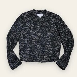 H&M black white speckled jacket